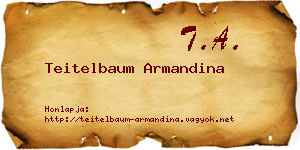 Teitelbaum Armandina névjegykártya